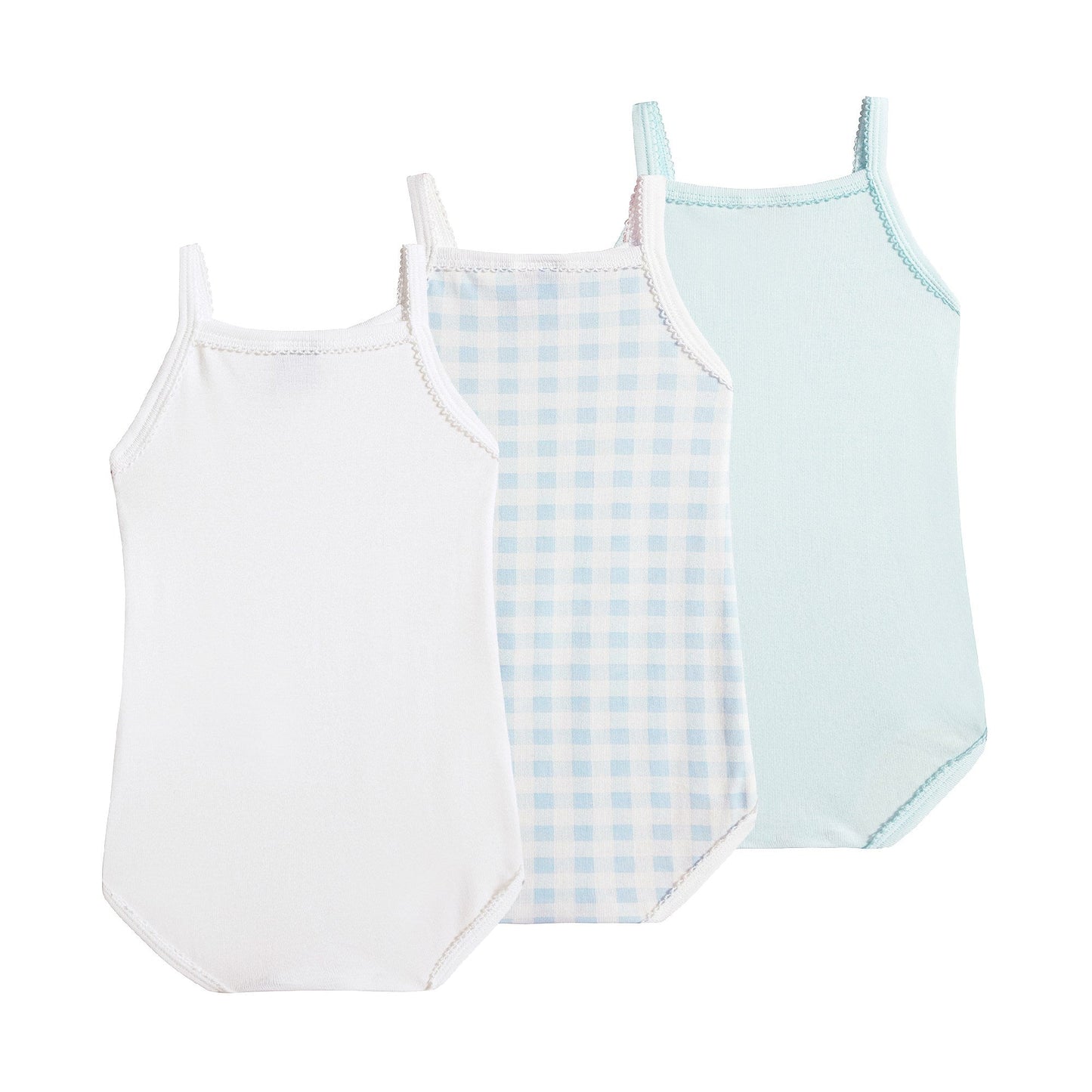 女婴彩色棉连体衣套装 (3件)