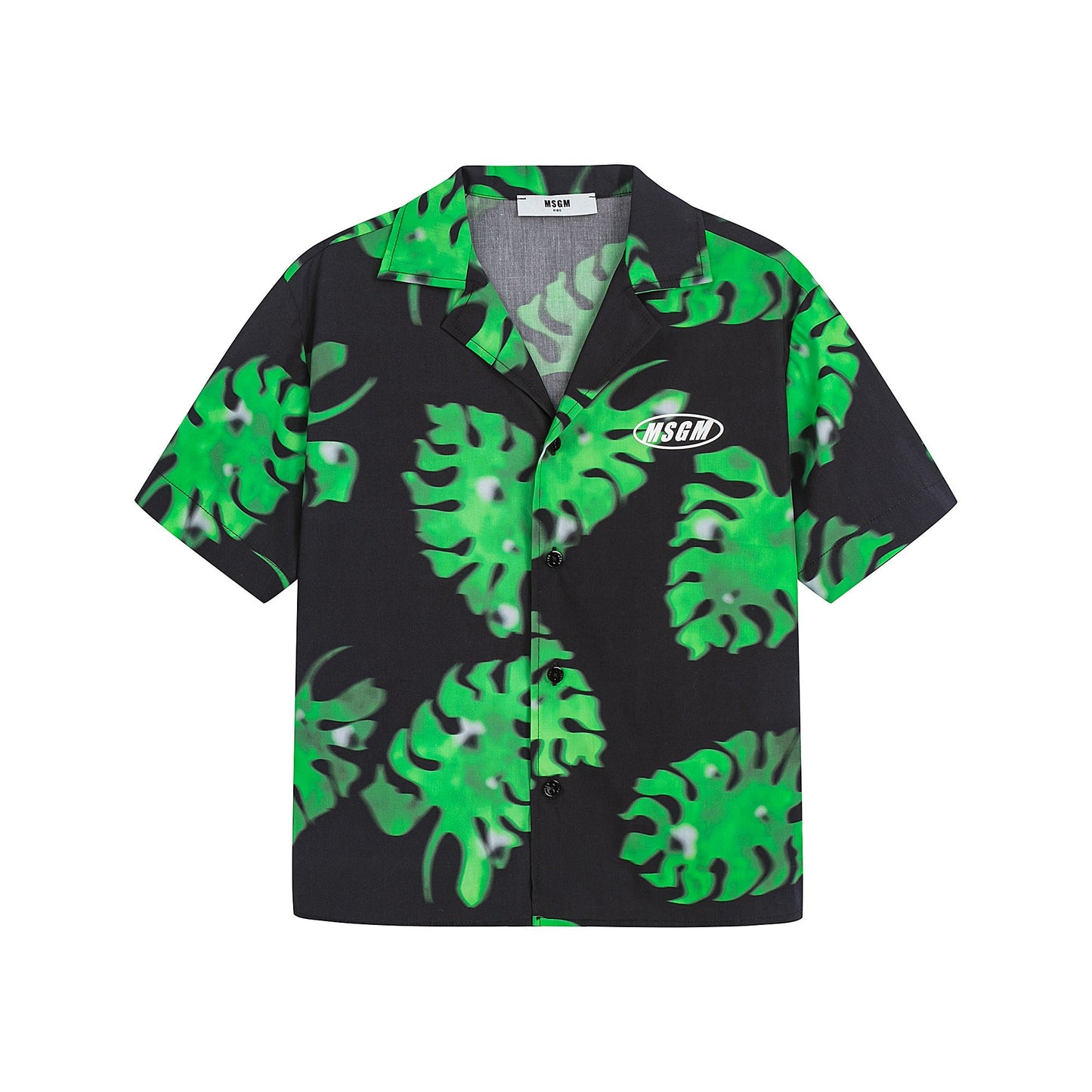 男童黑色棉衬衫