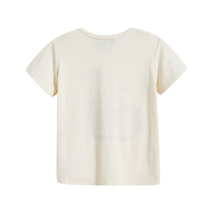 Baby Boys & Girls Off White Print T-Shirt