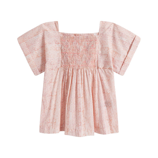 Girls Light Pink Cotton Top