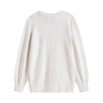 Girls White Logo Sweater