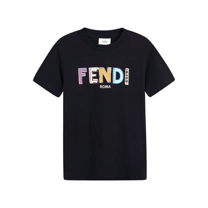 儿童黑色Logo棉T恤