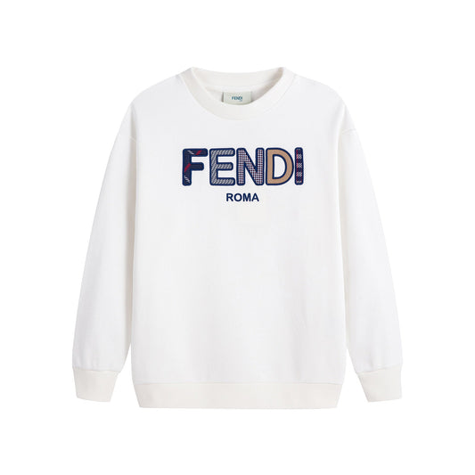 儿童白色Logo棉卫衣