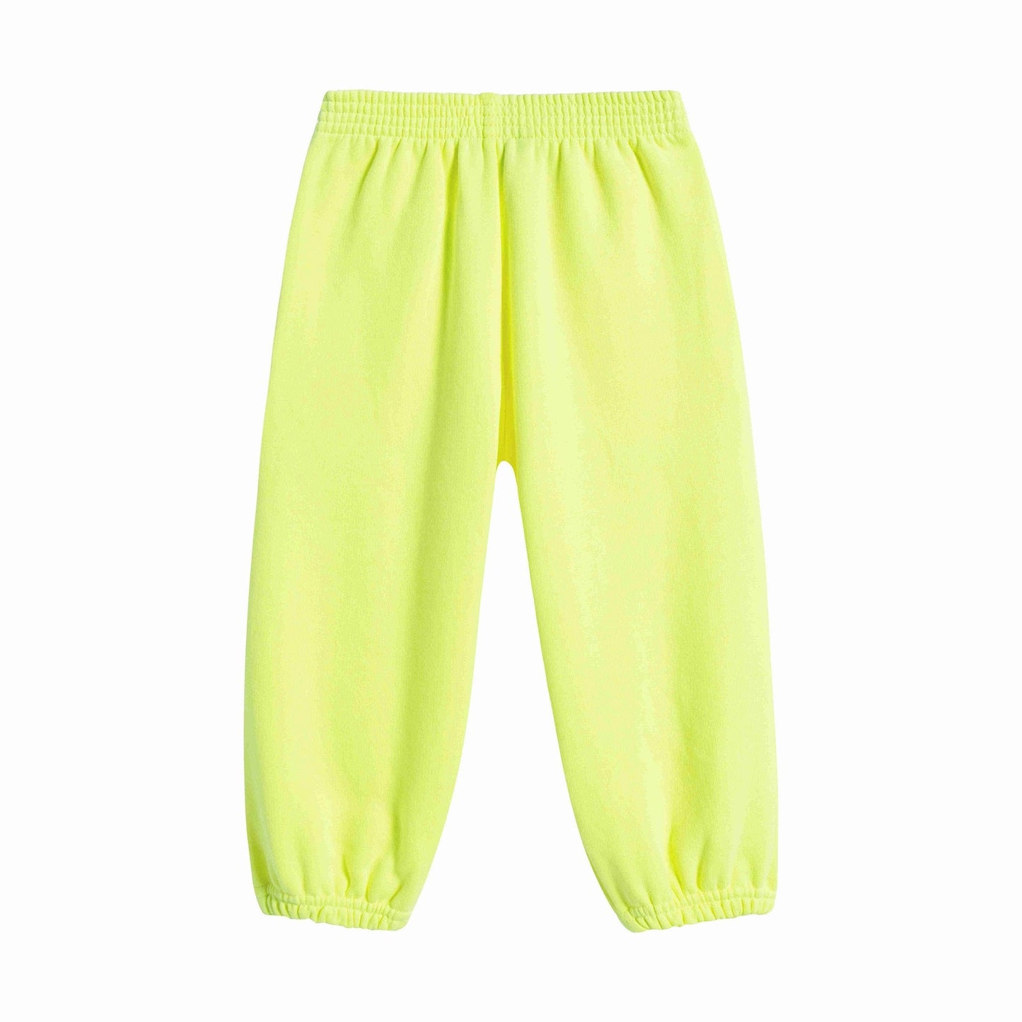 儿童荧光黄色棉长裤