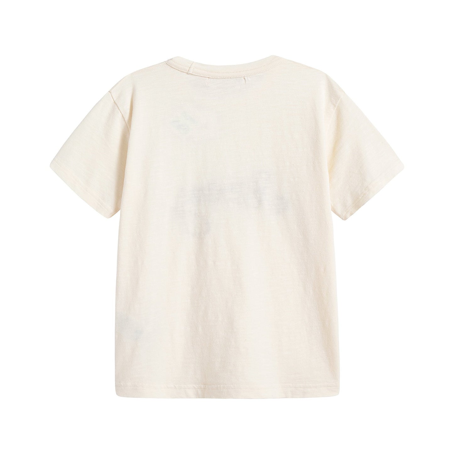 女童米色Logo棉T恤