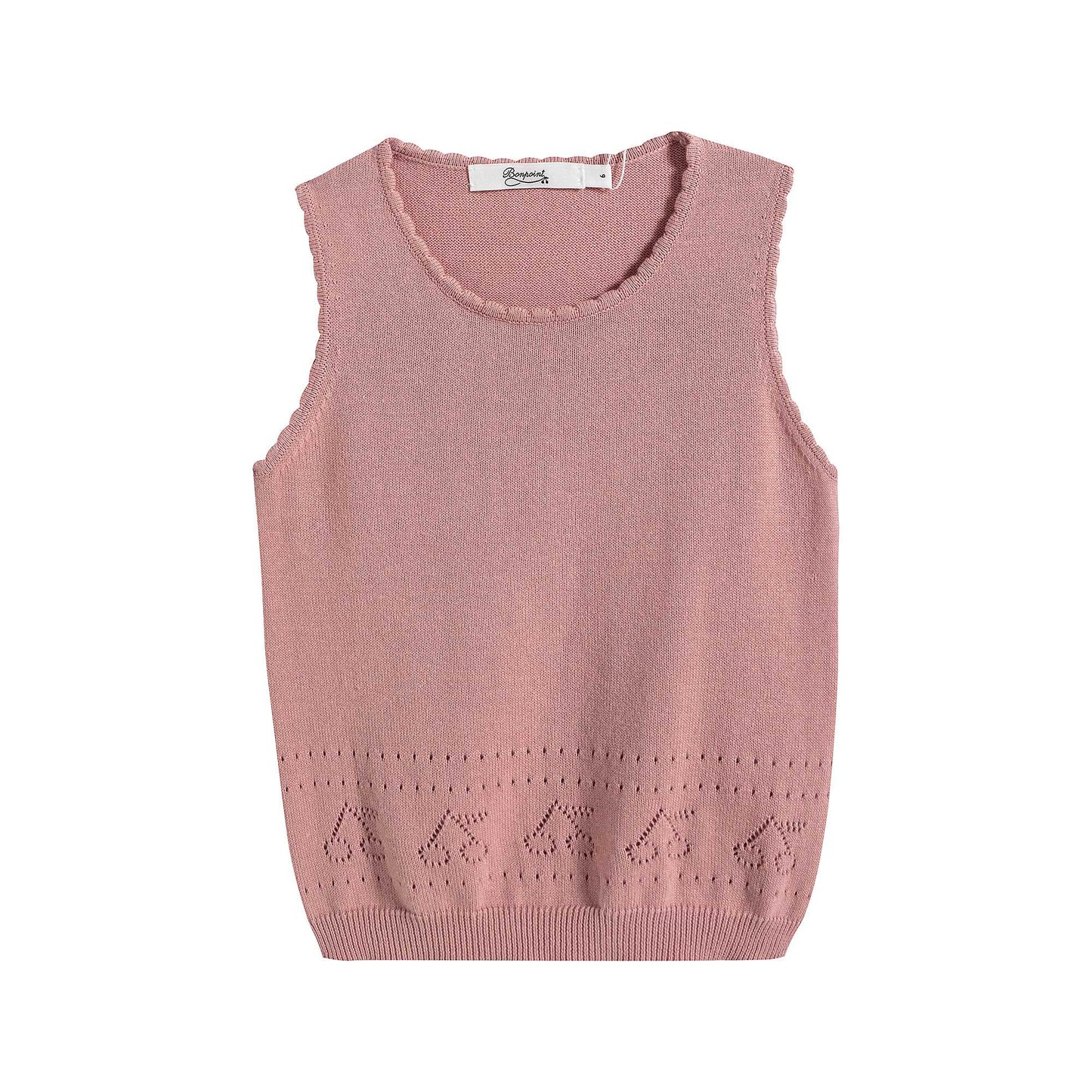 Girls Dark Pink Logo Cotton Vest