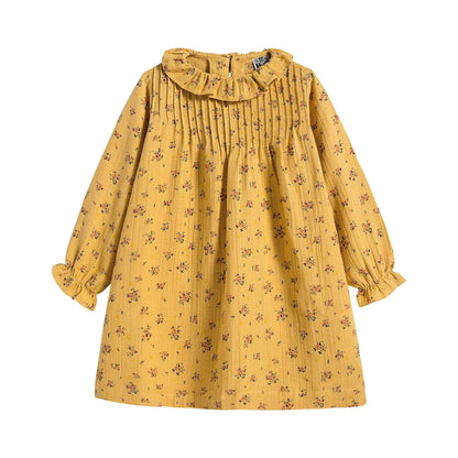 Girls Yellow Ruffle Dress