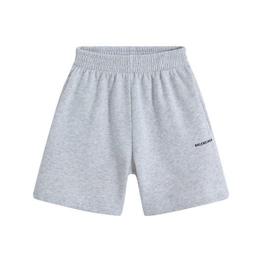 女童灰色Logo棉短裤