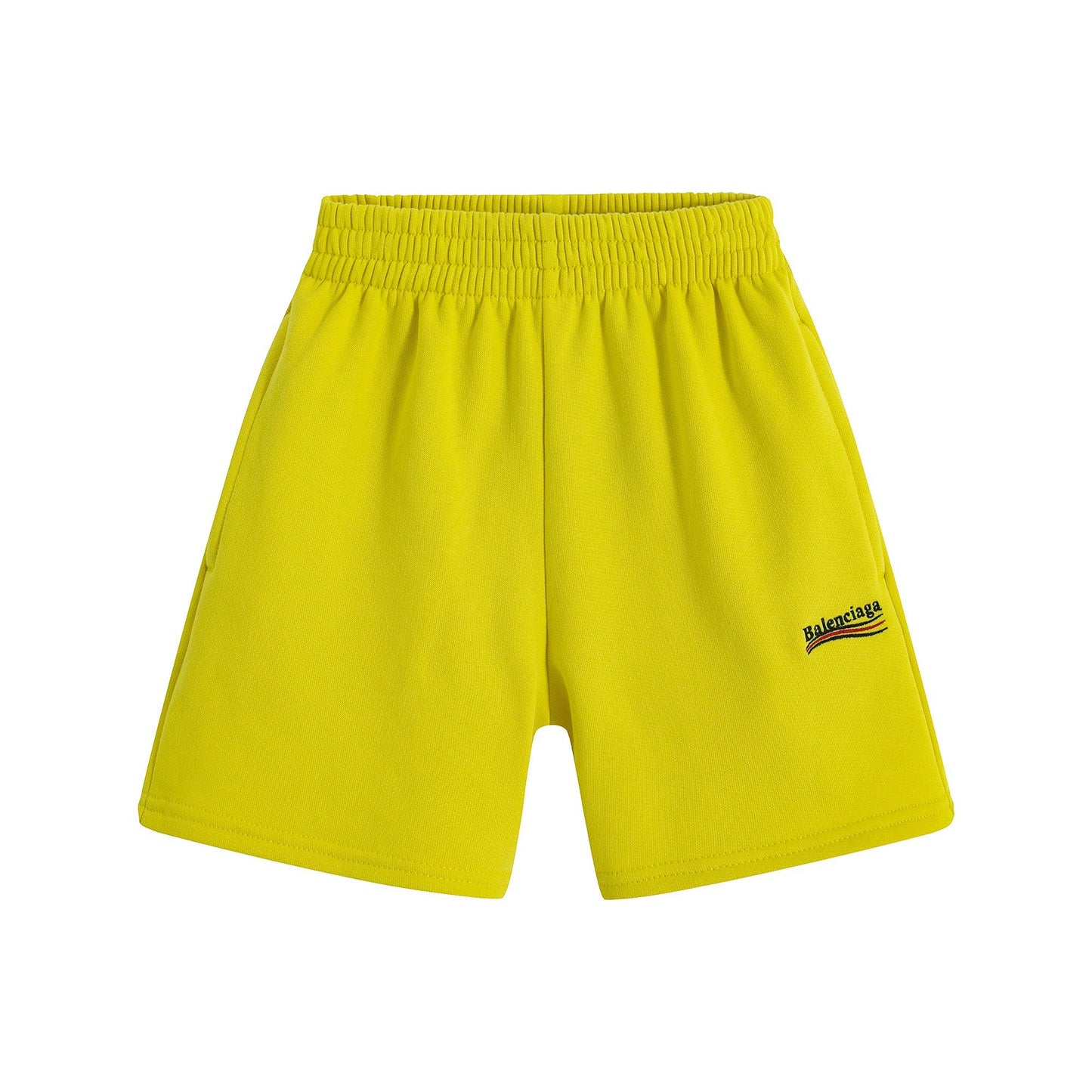 女童黄色Logo棉短裤
