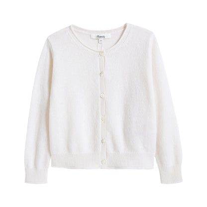 Boys & Girls Off White Cardigan