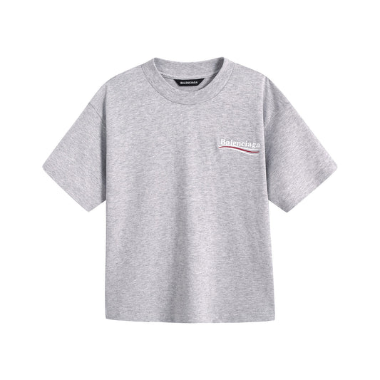 儿童灰色Logo棉T恤