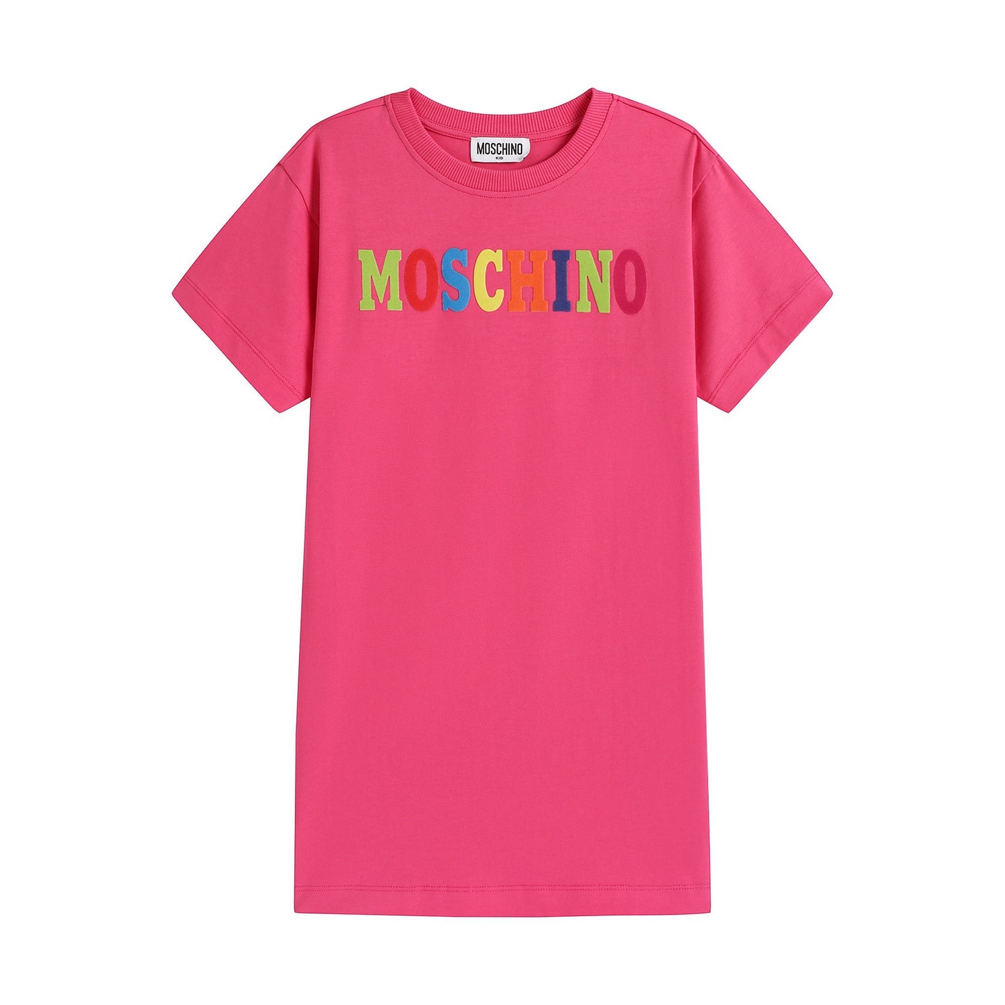 女童粉色棉连衣裙