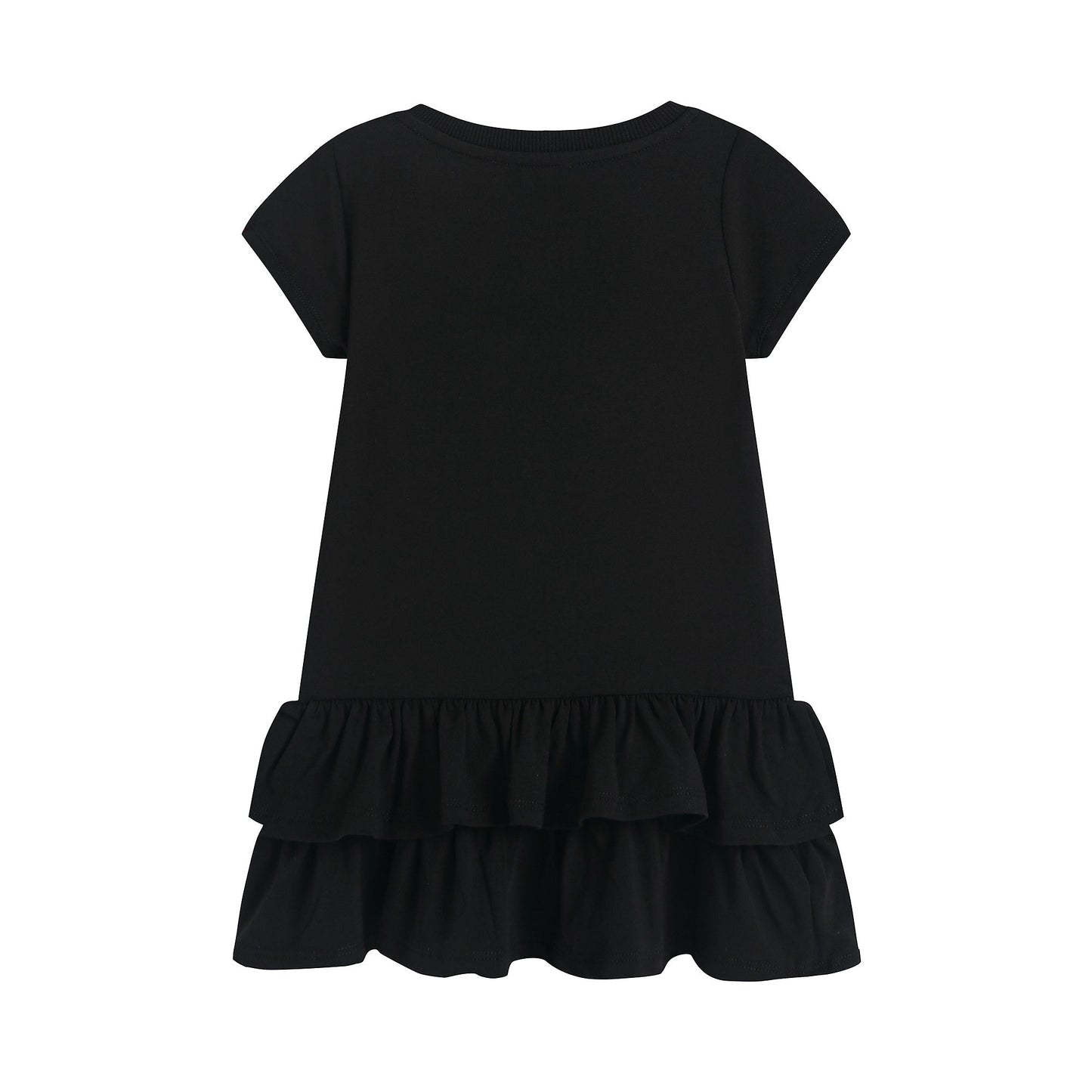 女婴黑色小熊棉连衣裙