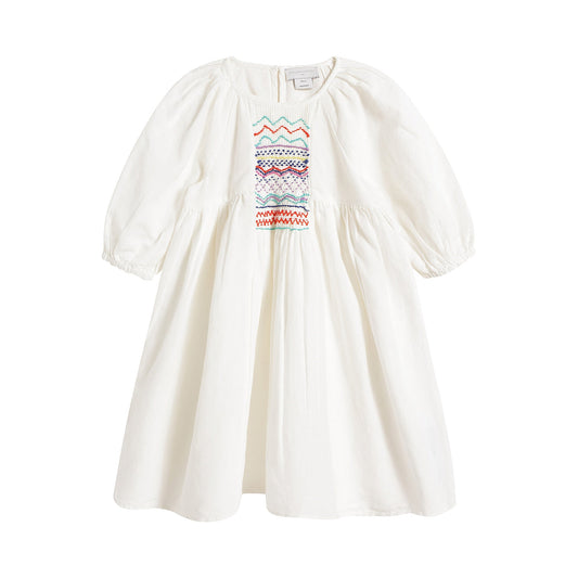 女童白色连衣裙