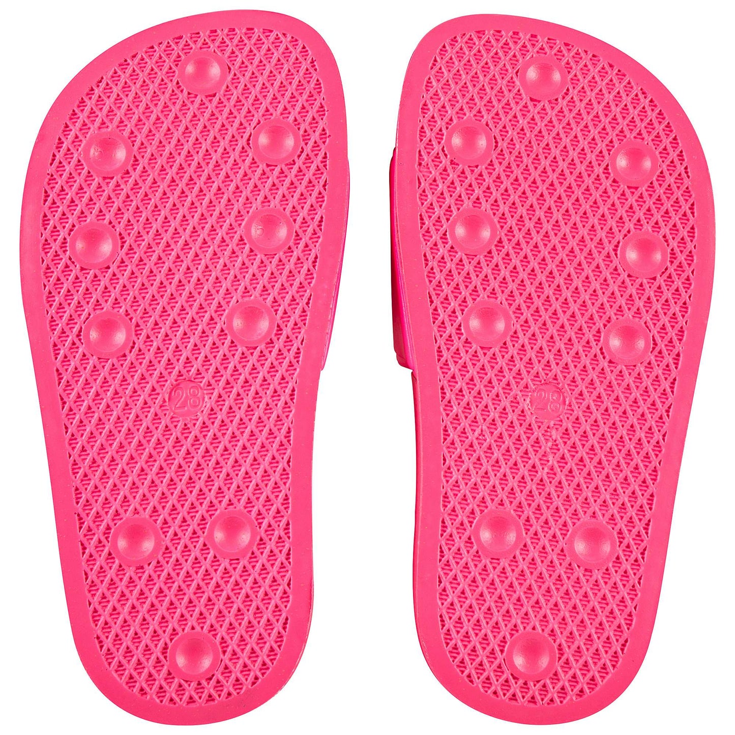 Girls Neon Pink Logo Sandals