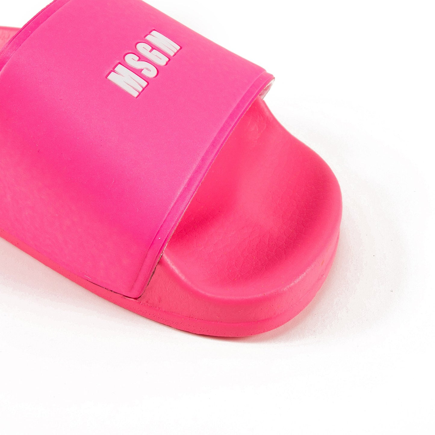 Girls Neon Pink Logo Sandals