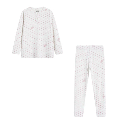 Girls White Stars Nightwear Set