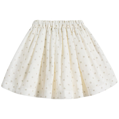 女童白色短裙