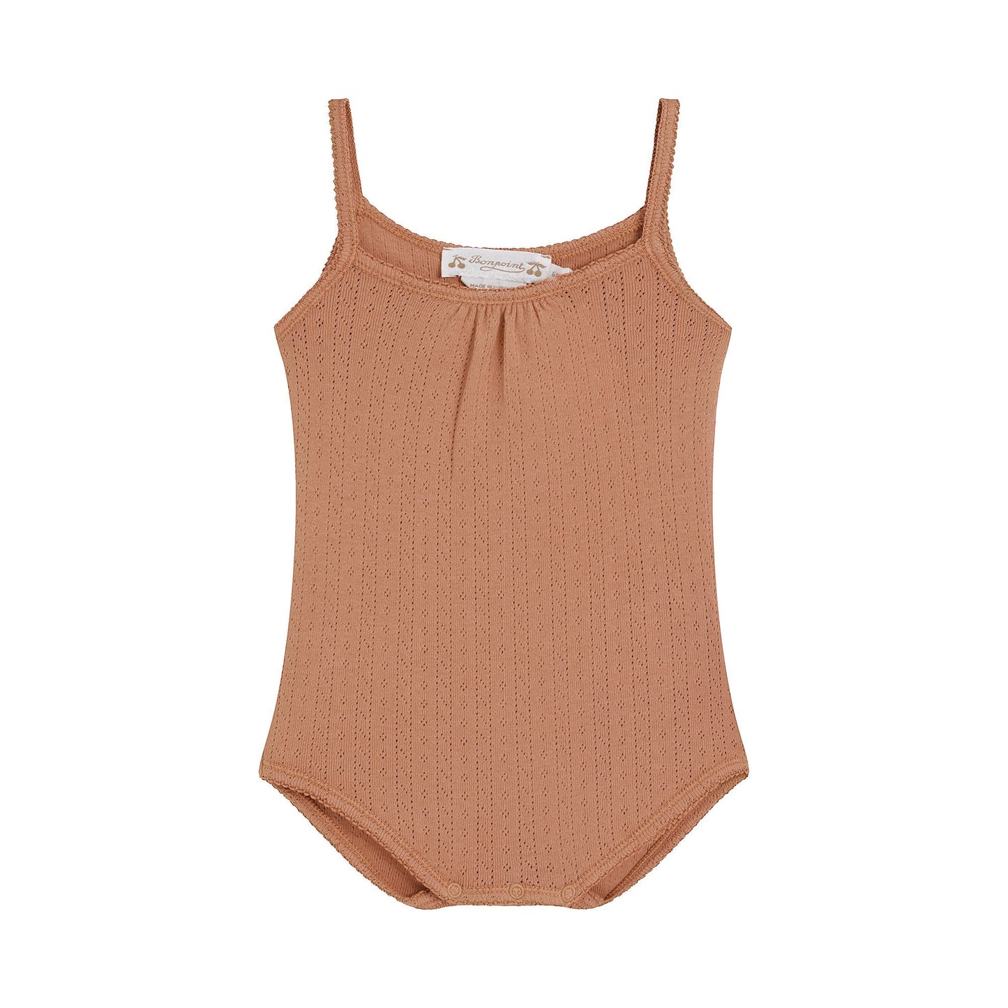 女婴棕色棉连体衣