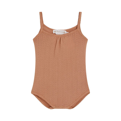 女婴棕色棉连体衣