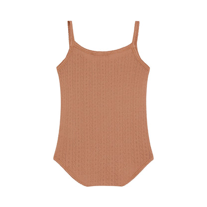 女婴棕色棉连体衣