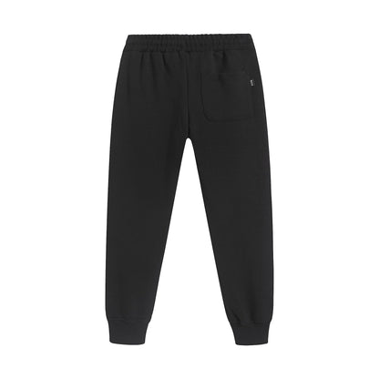 儿童黑色Logo棉长裤