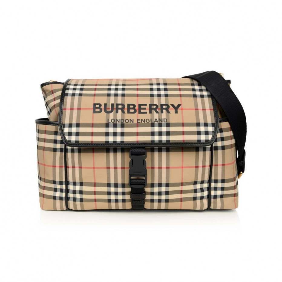 Girls Beige Check Bag