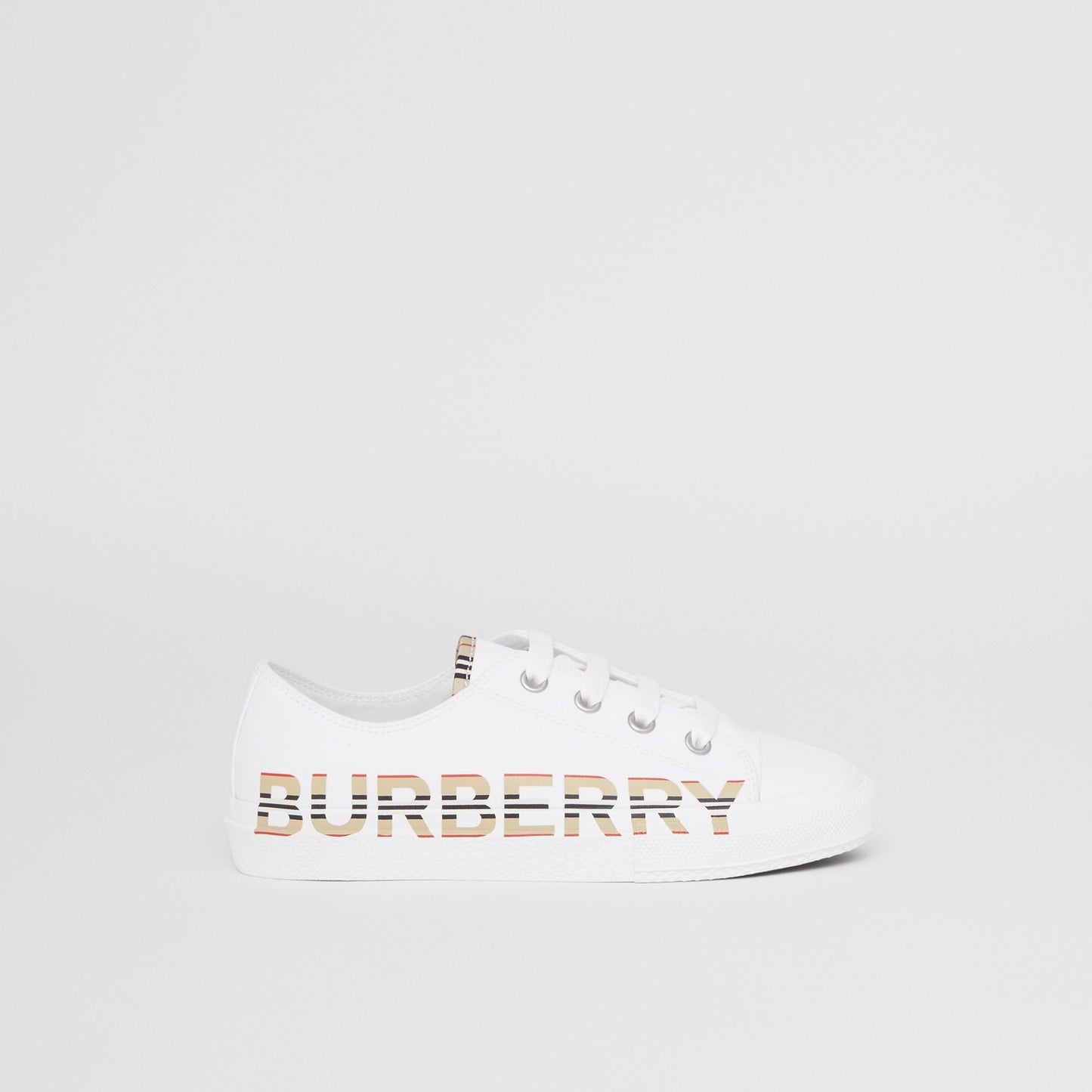 儿童白色Logo运动鞋