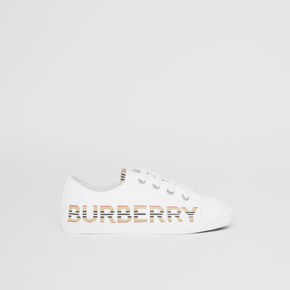 儿童白色Logo运动鞋