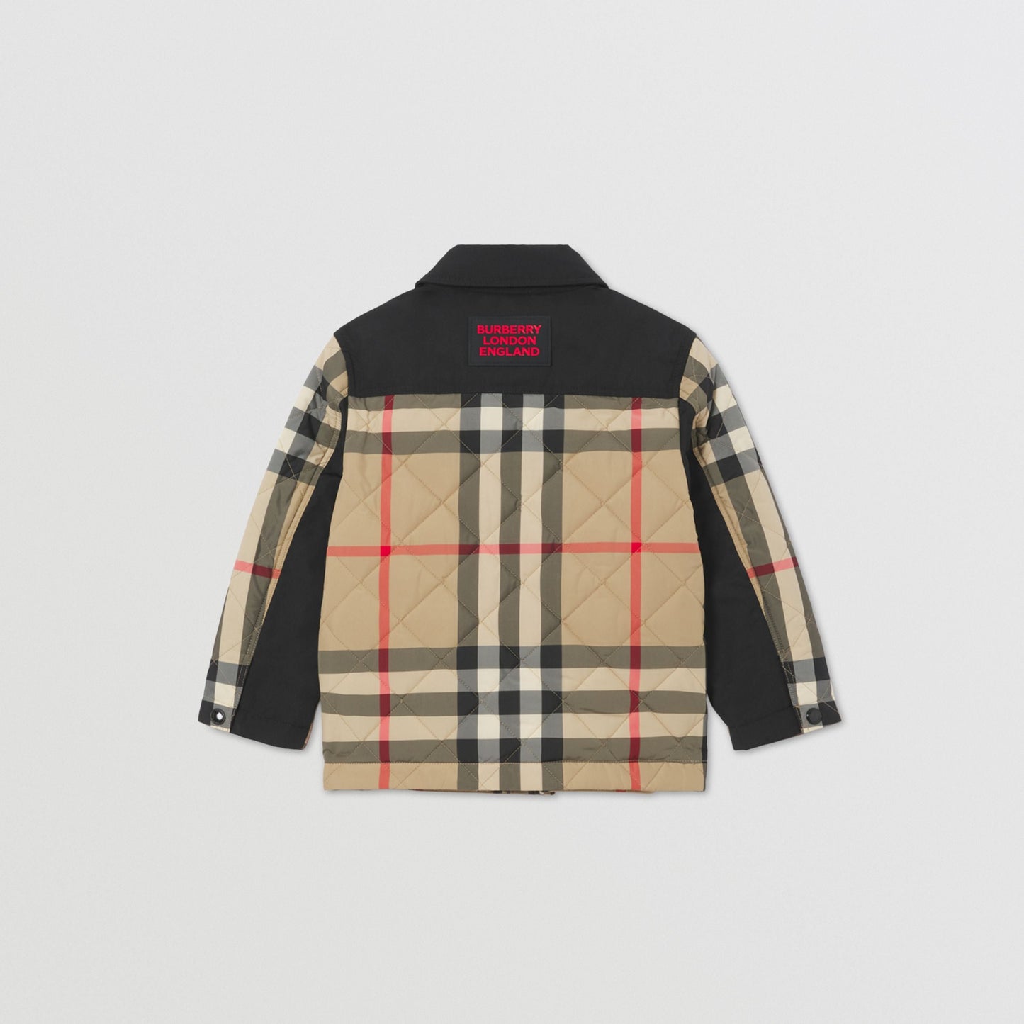 儿童米色格子棉服