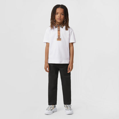男童白色Logo Polo衫