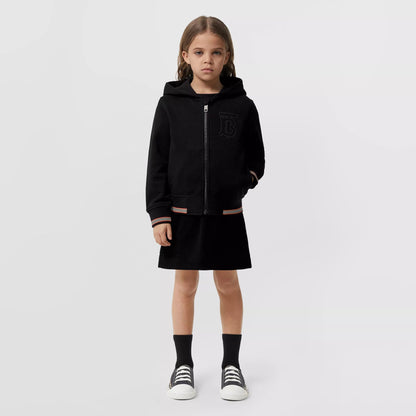 女童黑色Logo棉短裙