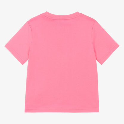 女童粉色Logo棉T恤