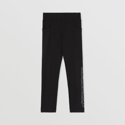 女童黑色Logo长裤