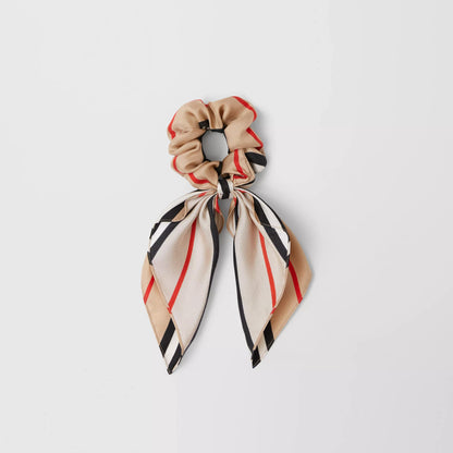 女童米色条纹发圈