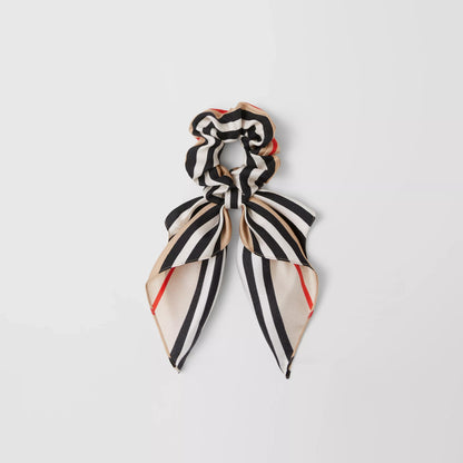 女童米色条纹发圈