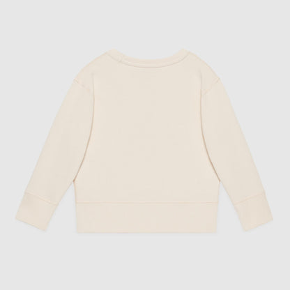 男童白色印花棉卫衣