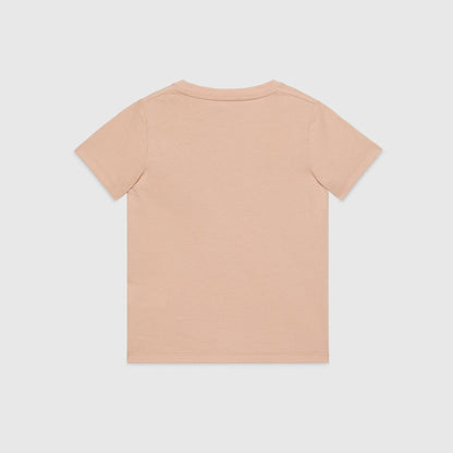 女童粉色Logo棉T恤