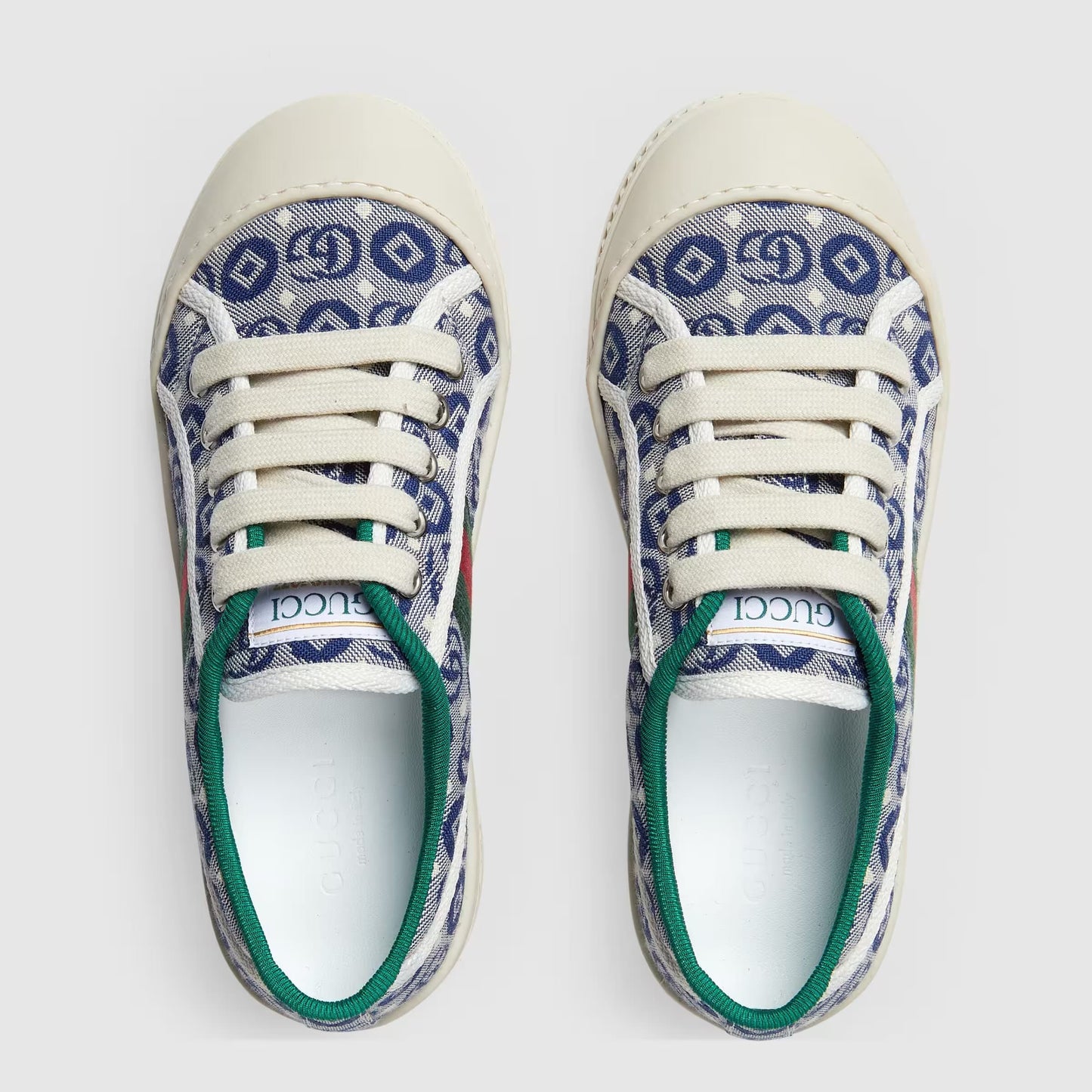 儿童蓝色GG帆布鞋