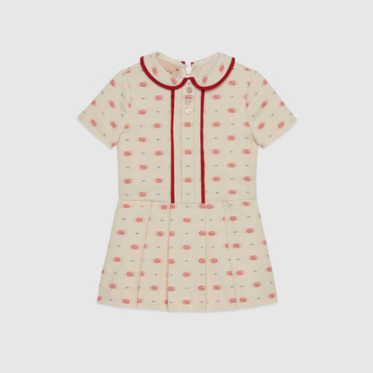 女婴奶油白羊毛连衣裙