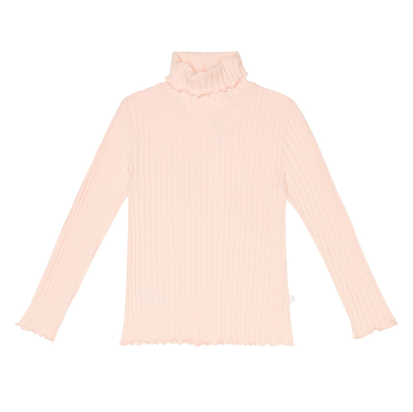 女童粉色高领毛衣