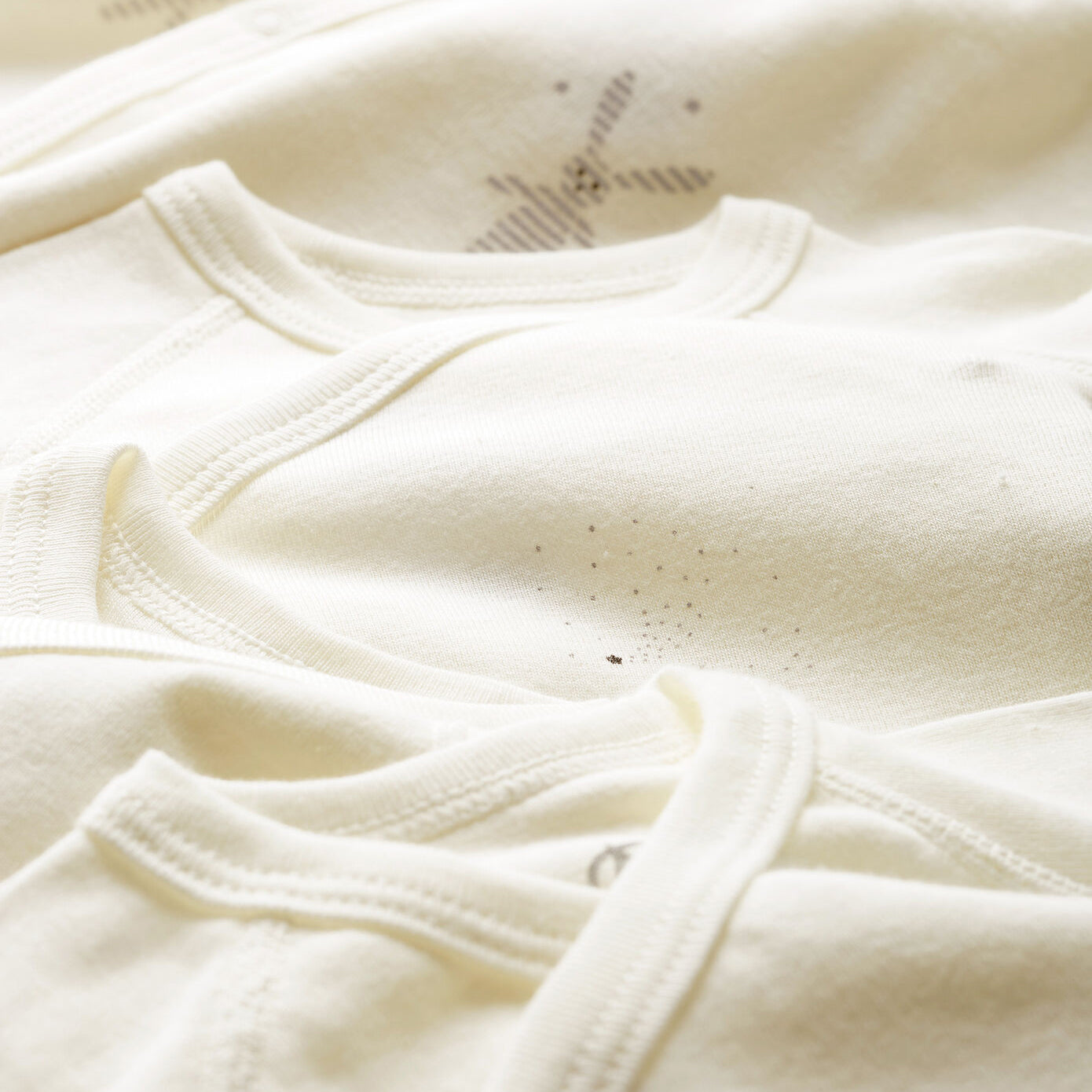 婴儿白色棉连体衣套装(5件)