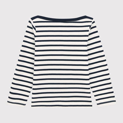 男童藏青色条纹棉T恤