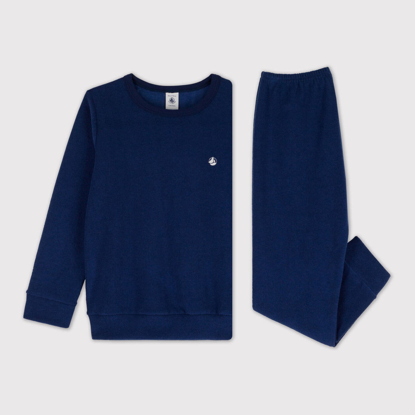 男童藏青色Logo睡衣套装