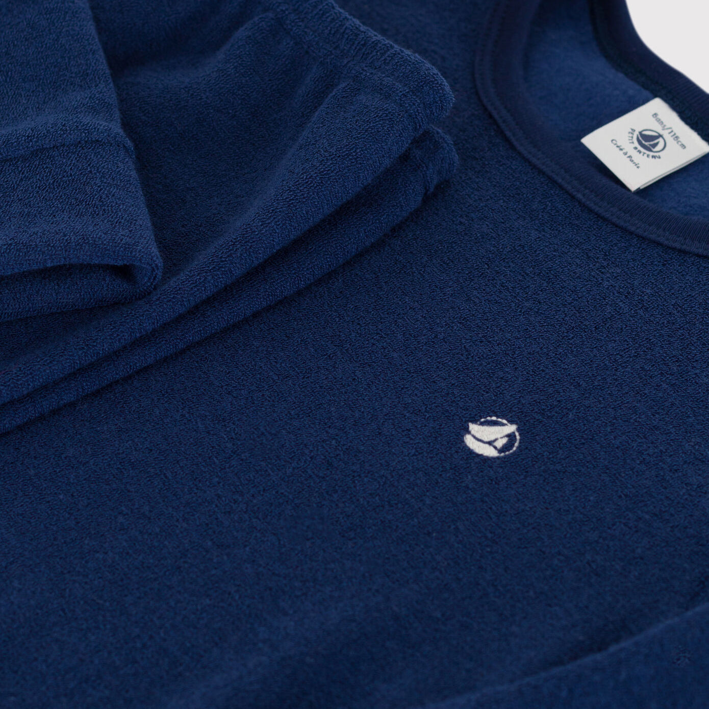 男童藏青色Logo睡衣套装