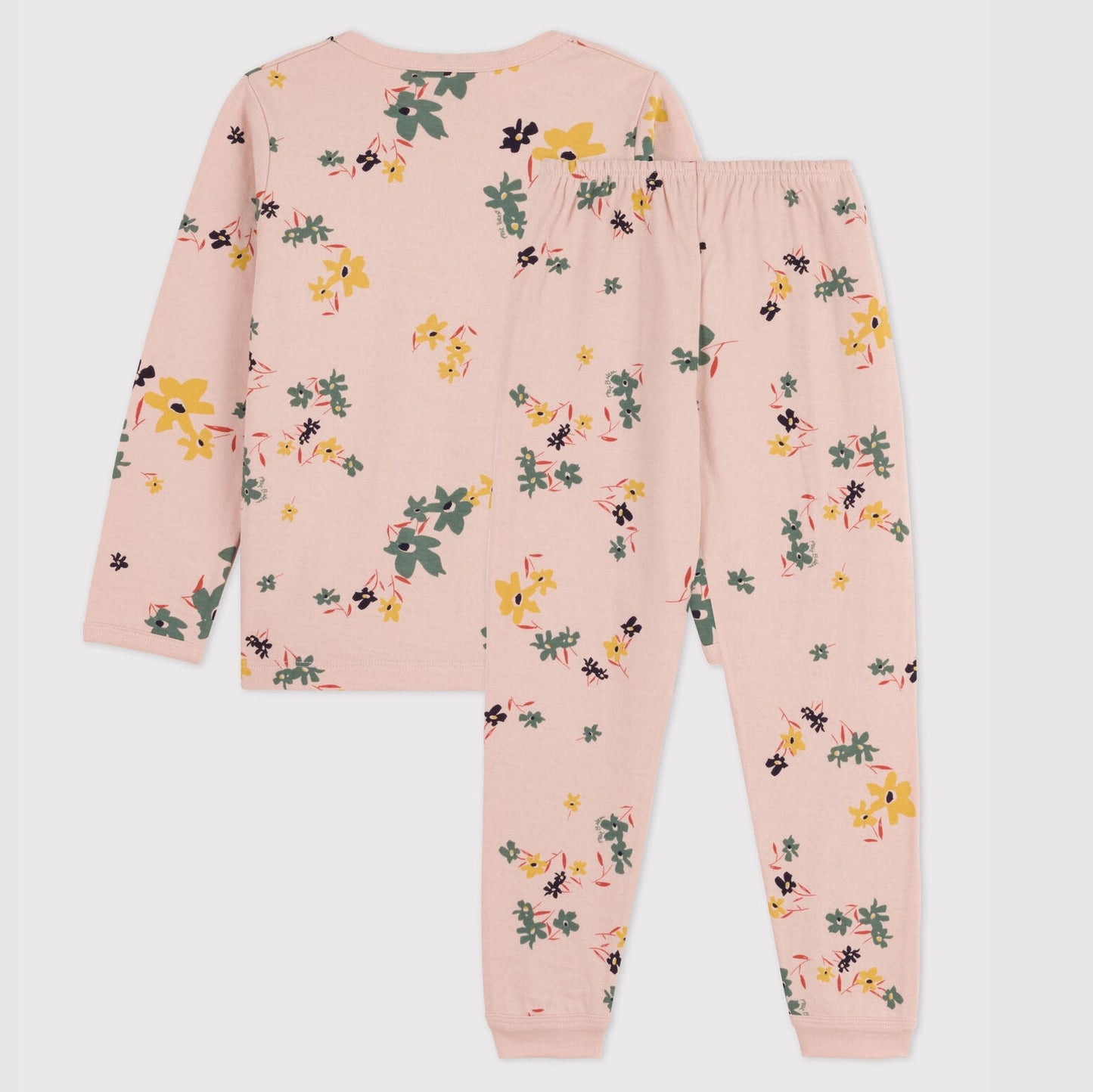 女童粉色印花棉睡衣套装