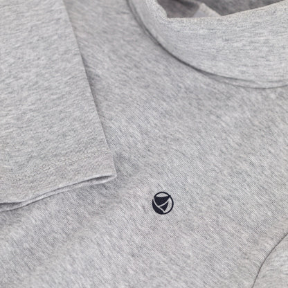 儿童灰色Logo棉上衣