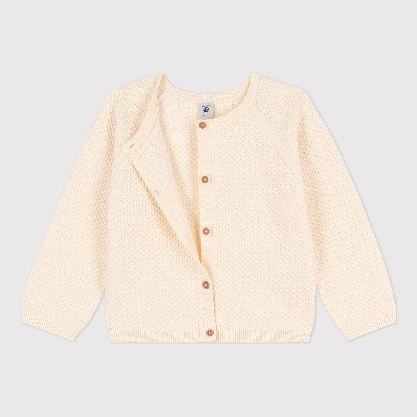 女童白色棉开衫