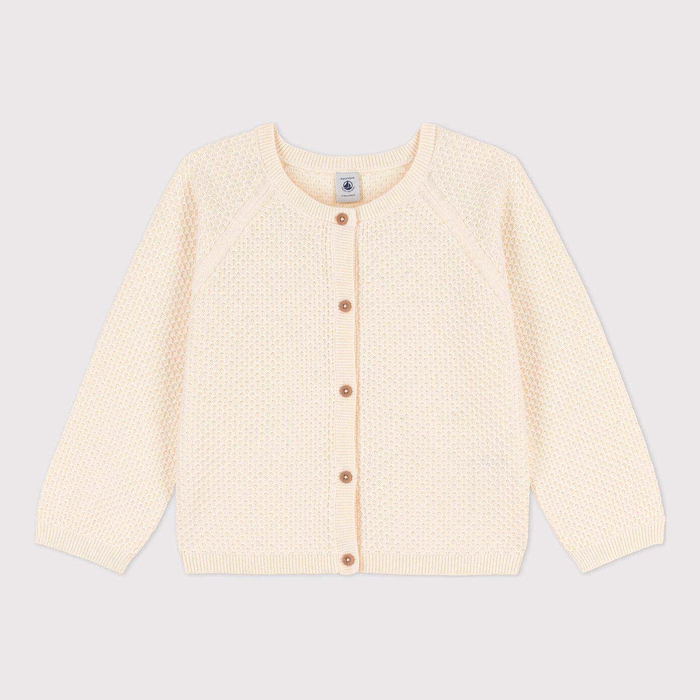 女童白色棉开衫