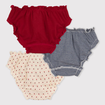 女童彩色棉内裤套装(3件)